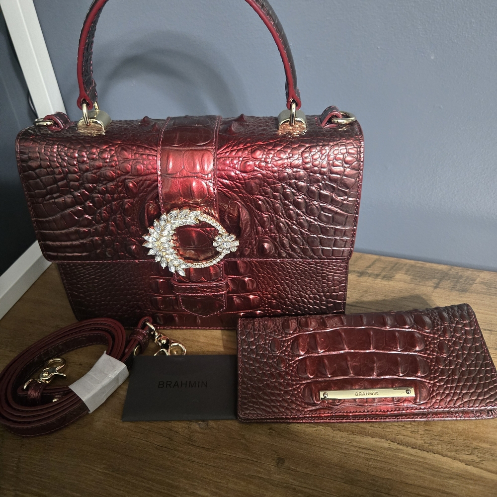 Brahmin Luxe Mini Francine Satchel and Wallet - Picture 8 of 16